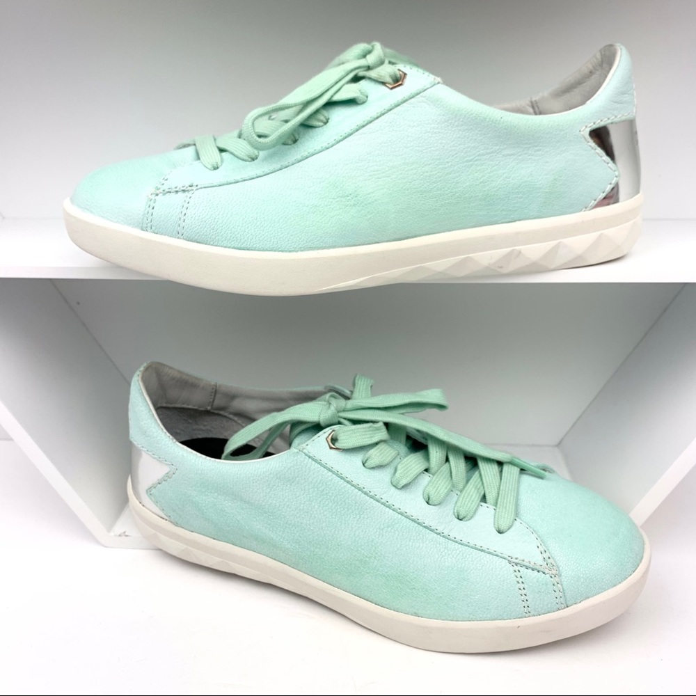 Diesel S-Olstice Leather Mint Sneakers Star Low Top Silver Shiny Shoes Rare